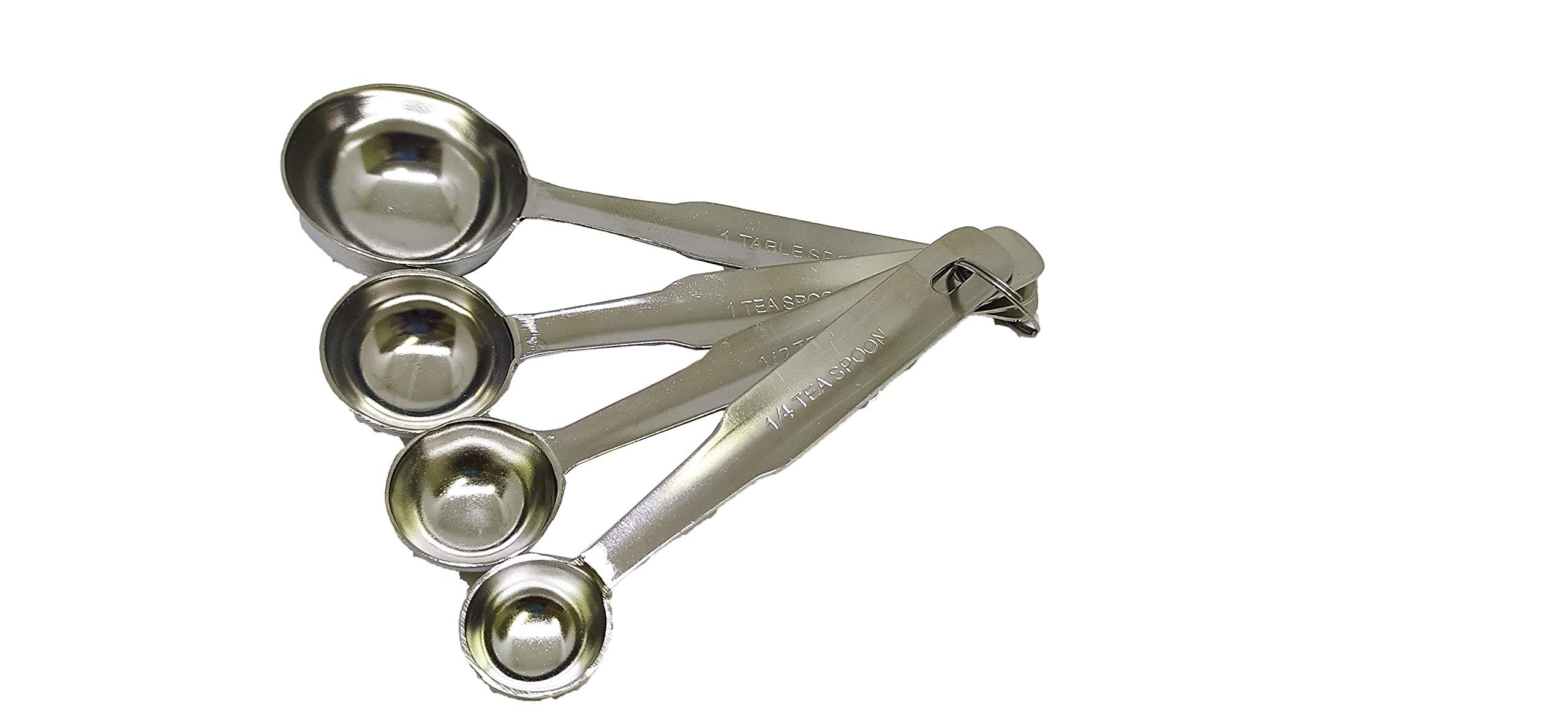 Premium Stainless Steel Measuring Spoon Set - 4-Piece Heavy Duty (2-Pack) | Ideal for Buffets, Catering, Events & Home Baking | Durable Kitchen Tools for Precise Measuring
