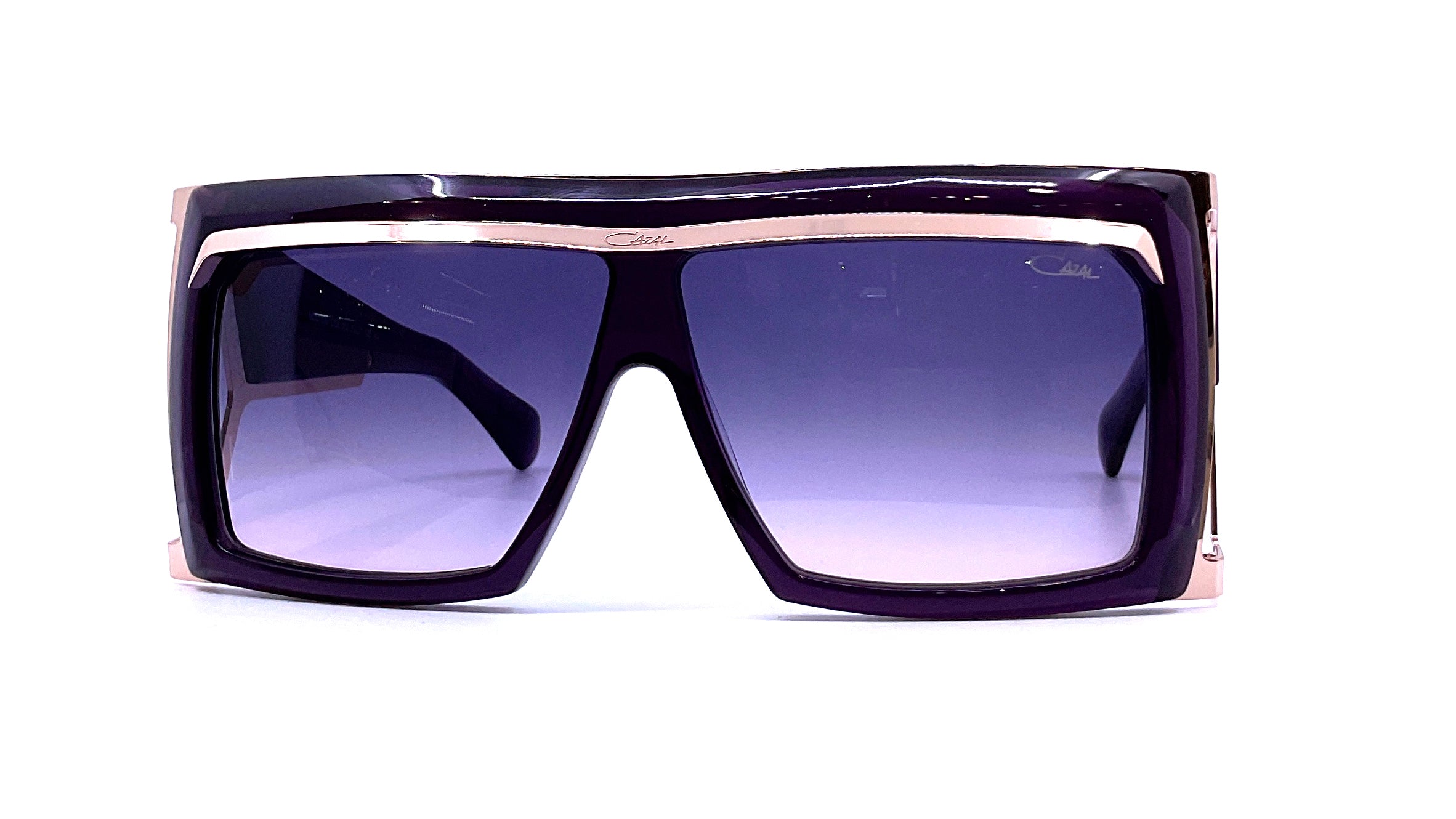 Cazal 300 Sunglasses - Aubergine & Rose Gold Frame, UV Protection, Retro Style for Men & Women - Perfect for Outdoor Activities, Fashion & Travel