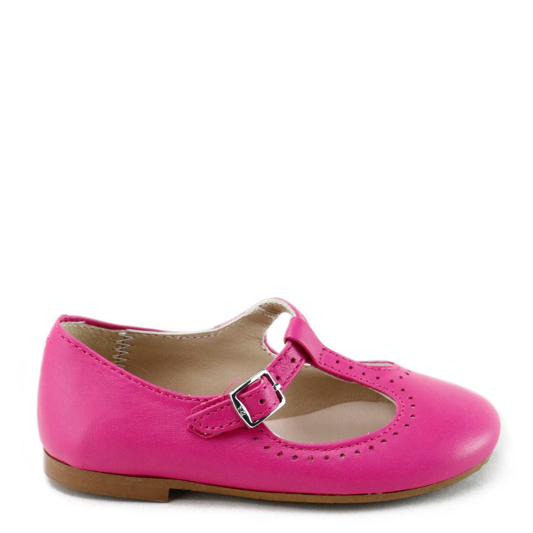 Hot Pink T-Strap Mary Jane Shoes for Women - Comfortable & Stylish Flats for Casual Wear, Office, and Parties