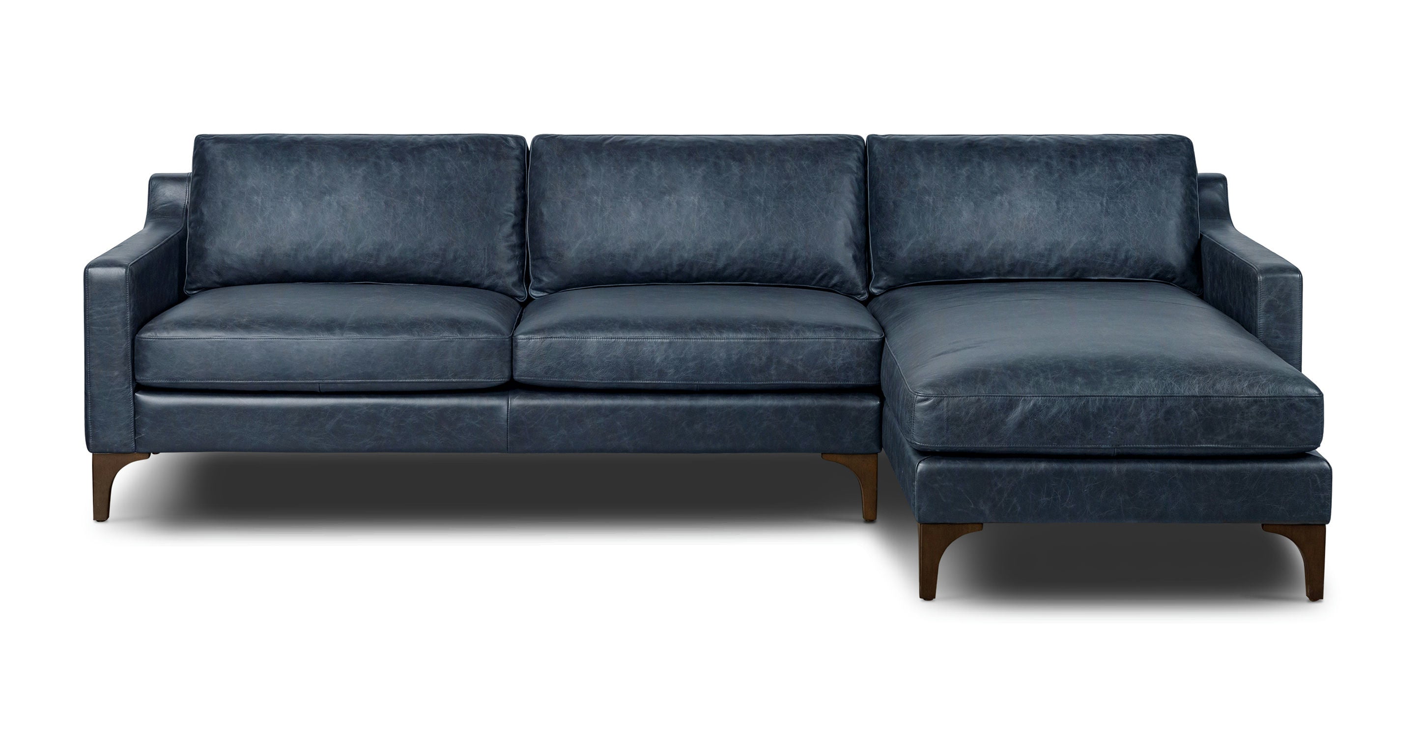 Sorrento Right Facing Sectional Sofa - Modern L-Shaped Couch with Reversible Chaise for Living Room, Family Room & Home Theater