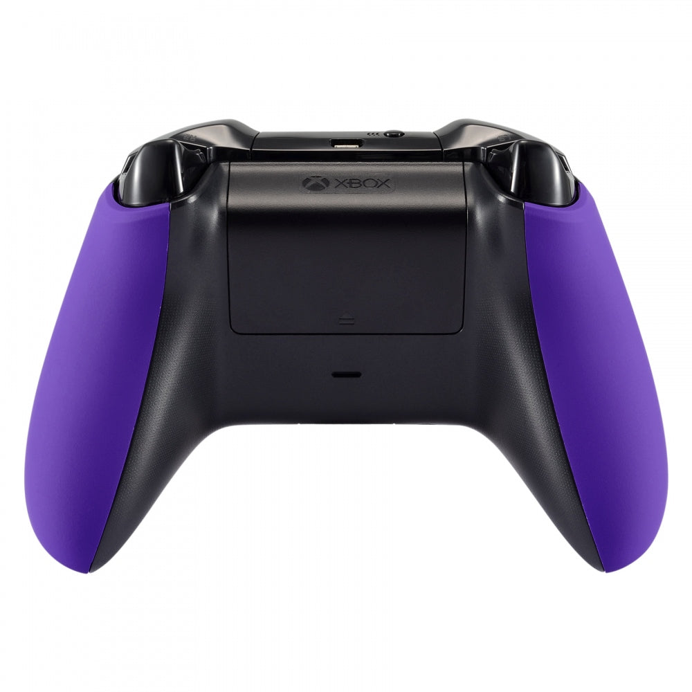 ExtremeRate Soft Touch Purple Controller Shell with Side Rails - Replacement Housing for Xbox One S & Xbox One X (ZSXOFX05) | Premium Grip for Enhanced Gaming Comfort