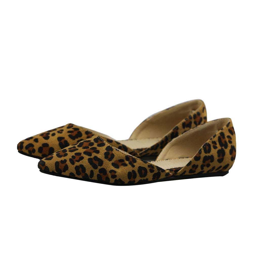 Women's Pointed Toe Ankle Wrap D'Orsay Flats - Slip On Loafers & Casual Ballet Shoes for Work, Office & Everyday Wear