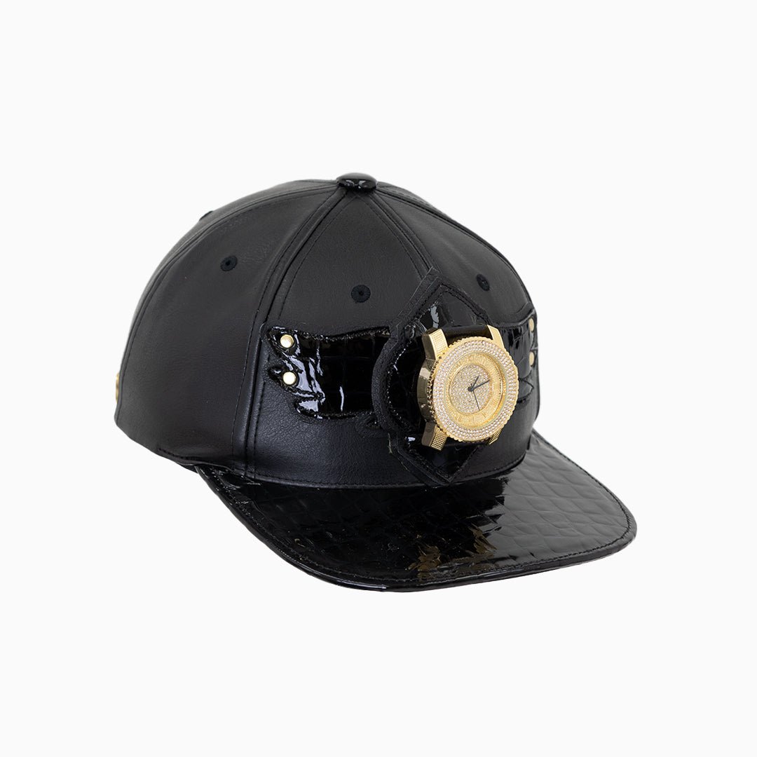 Breyer's Buck 50 Leather Watch Hat - Genuine Leather Adjustable Unisex Cap for Outdoor, Hunting, and Casual Wear