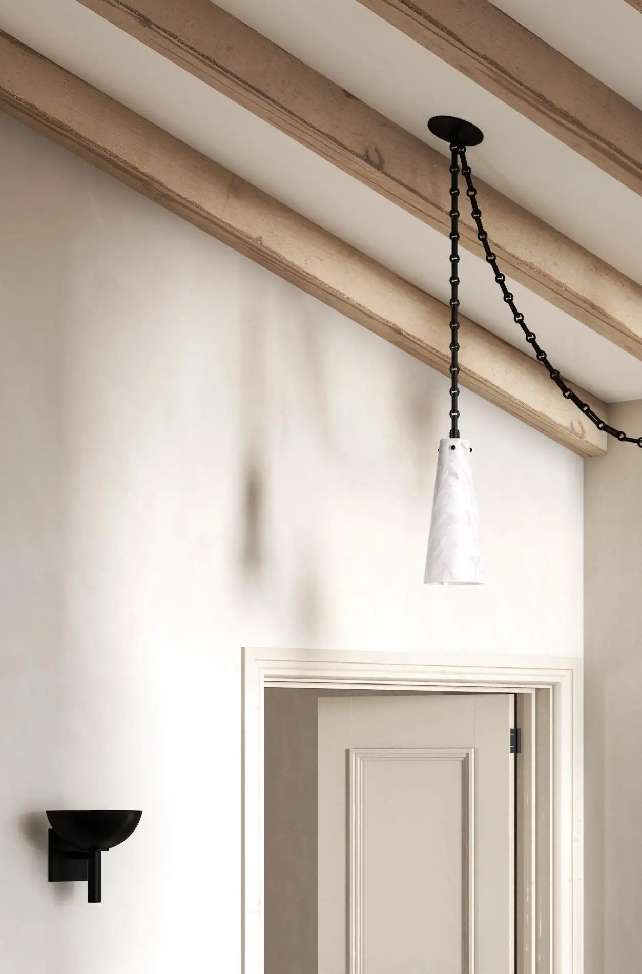 Vintage Alabaster Pendant Light - 3-Light Cluster Chandelier for Dining Room, Kitchen Island & Bedroom | Contemporary Charlie Style in White Alabaster Finish