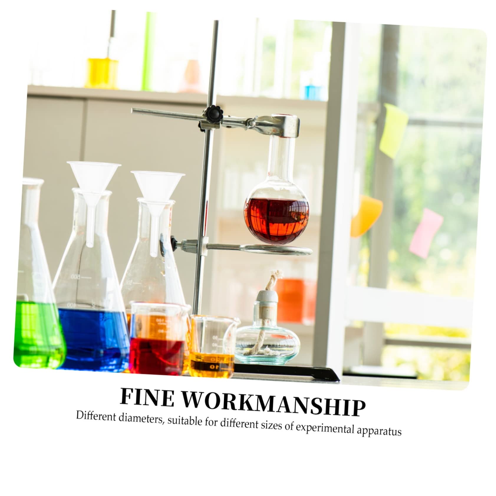8pcs Funnel Flask Cones Set with Filter Adapter & Tapered Collar - Premium Lab Glassware for Efficient Chemistry Experiments & Scientific Research