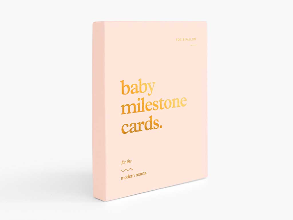 34-Piece Gold Foil Baby Milestone Cards Set - Perfect for Newborn Photo Shoots, First Birthday Parties & Monthly Growth Tracking