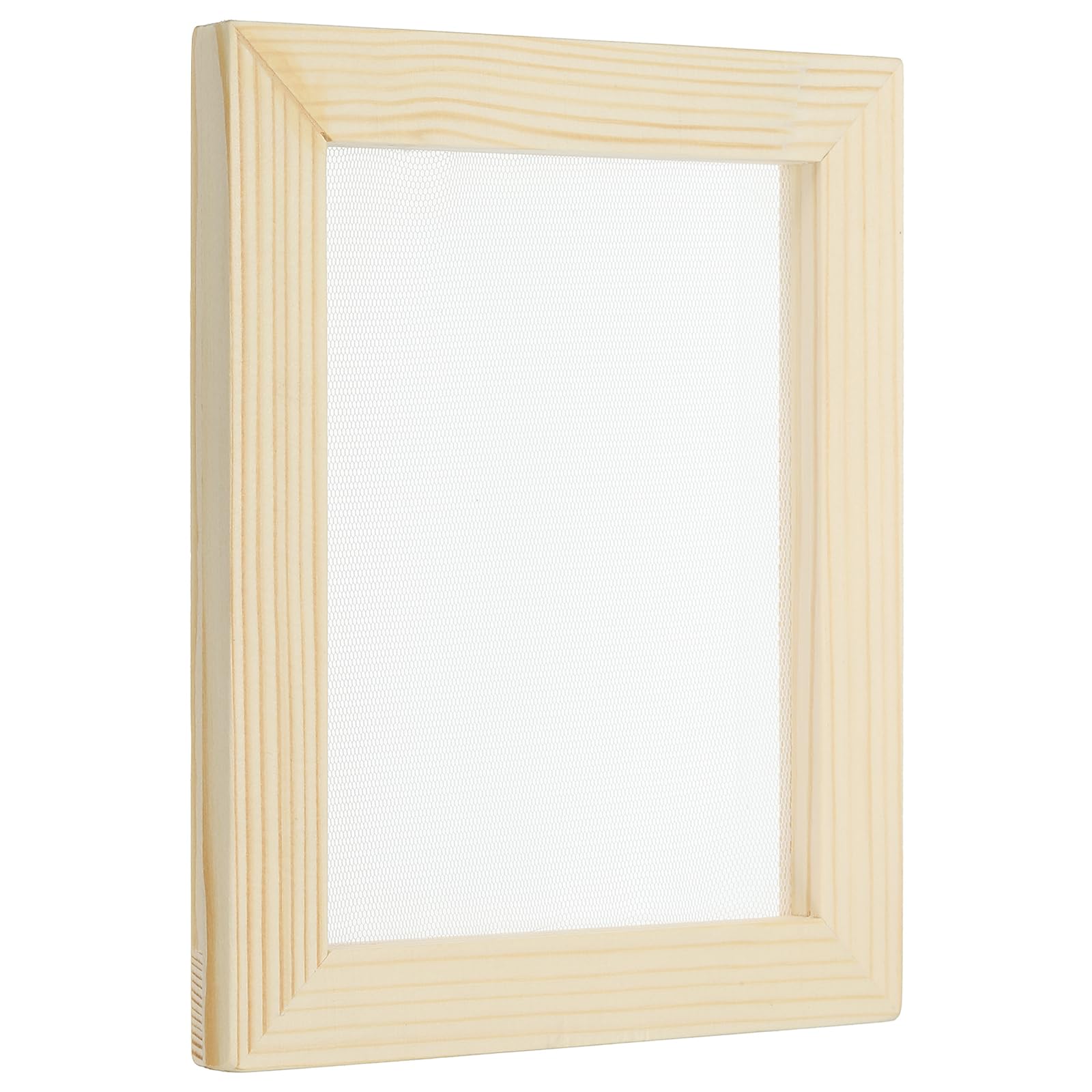PATIKIL 7.1x5.9 Inch Natural Wood Paper Making Screen - DIY Handmade Paper Mold Frame with Deckle for Crafting, Dried Flower Art, Scrapbooking & Stationery Making - Perfect for Homemade Cards, Journals & Eco-Friendly Paper Crafts