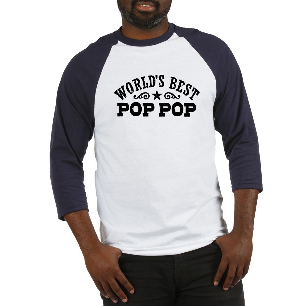 World's Best Pop Baseball Jersey for Men - Cotton 3/4 Raglan Sleeve Shirt - Perfect for Baseball Games, Sports Events & Casual Wear