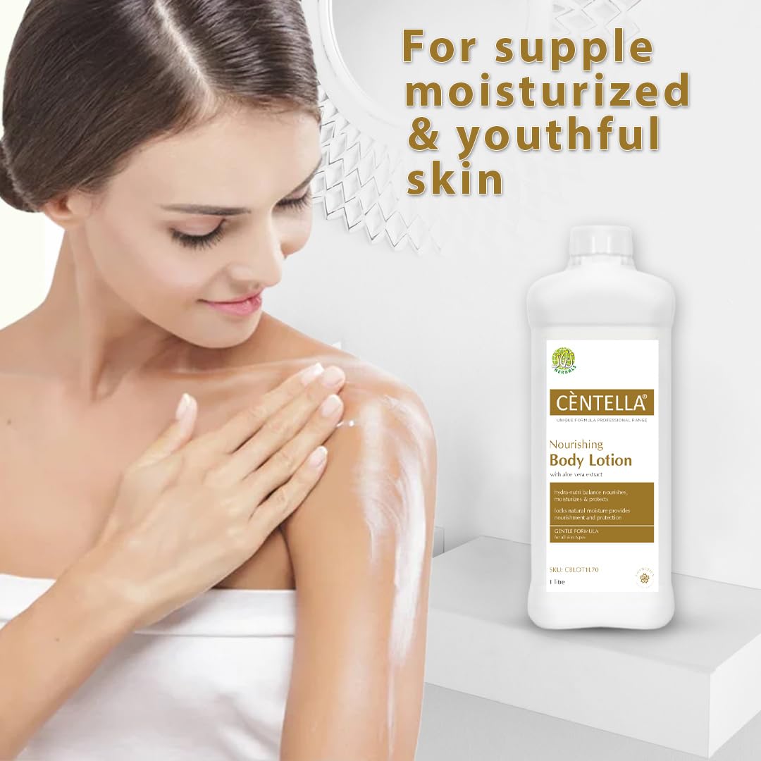 Centella Asiatica Body Lotion - 3 Pack (1 Liter Each) | Hydrating & Soothing Moisturizer for Dry Skin - Perfect for Daily Use & Post-Workout Recovery