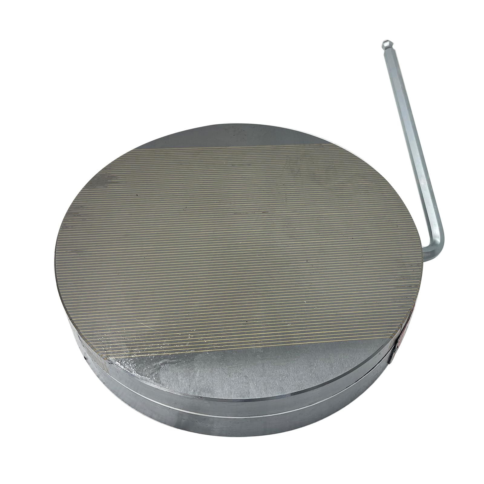 TECHTONGDA 9.8 Inch Round Permanent Magnetic Chuck - Fine Pole Sealed Chuck with >100 N/cm² Suction Power for Grinding Machines | Ideal for Precision Metalworking, CNC Machining & Industrial Applications