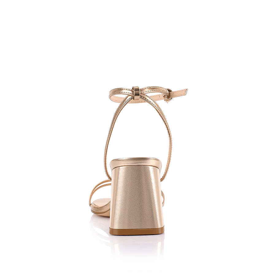 Stevie Block Heel Sandals for Women - Rose Gold Comfortable Summer Shoes | Perfect for Weddings, Parties & Office Wear