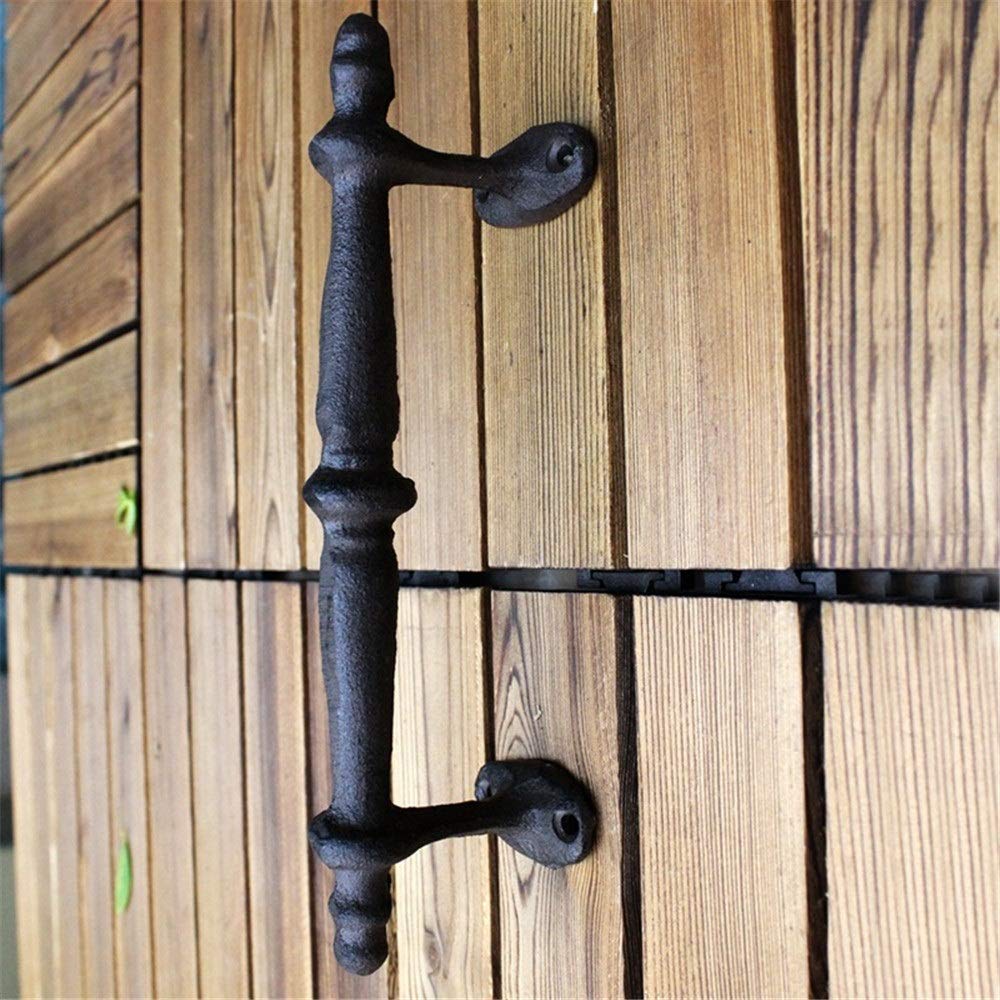 Vintage Cast Iron Door Pull Handle - European Style Garden Gate Handle, Rustic Home Decor for Doors & Gates (Color A, One Size Fits All) - Perfect for Farmhouse, Cottage & Outdoor Entryway Decor
