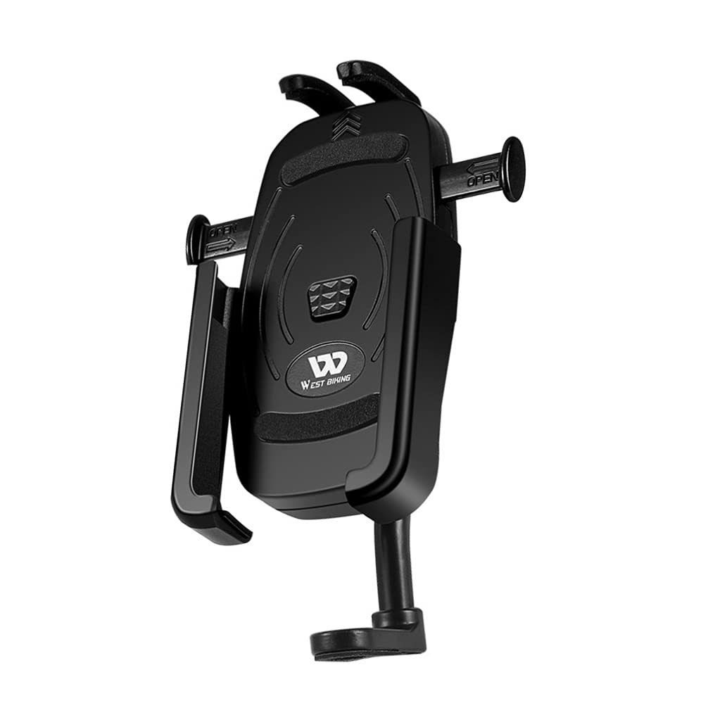 iFundom Universal Bike Phone Holder - 1PC Portable Bicycle Phone Mount for iPhone & Android - Adjustable Handlebar Cell Phone Bracket (Black) - Perfect for Cycling, Commuting & Outdoor Adventures