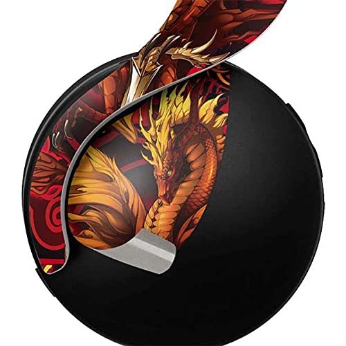 Premium Skinit Decal Gaming Skin for PS5 Pulse 3D Wireless Headset - Tate & Co. Fire Dragon Design | Protective Vinyl Cover for Gaming Sessions & Travel
