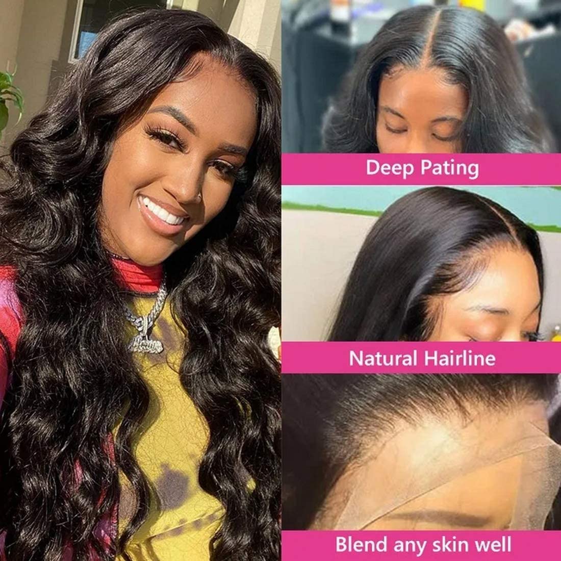 Beauty Forever HD Lace Closure 5x5 - Unprocessed Virgin Human Hair with Body Wave - Transparent Lace Closure, Pre-Plucked Hairline, Natural Black Color (18 Inch) | Perfect for Protective Styles, Weaves & Natural-Looking Hair Extensions