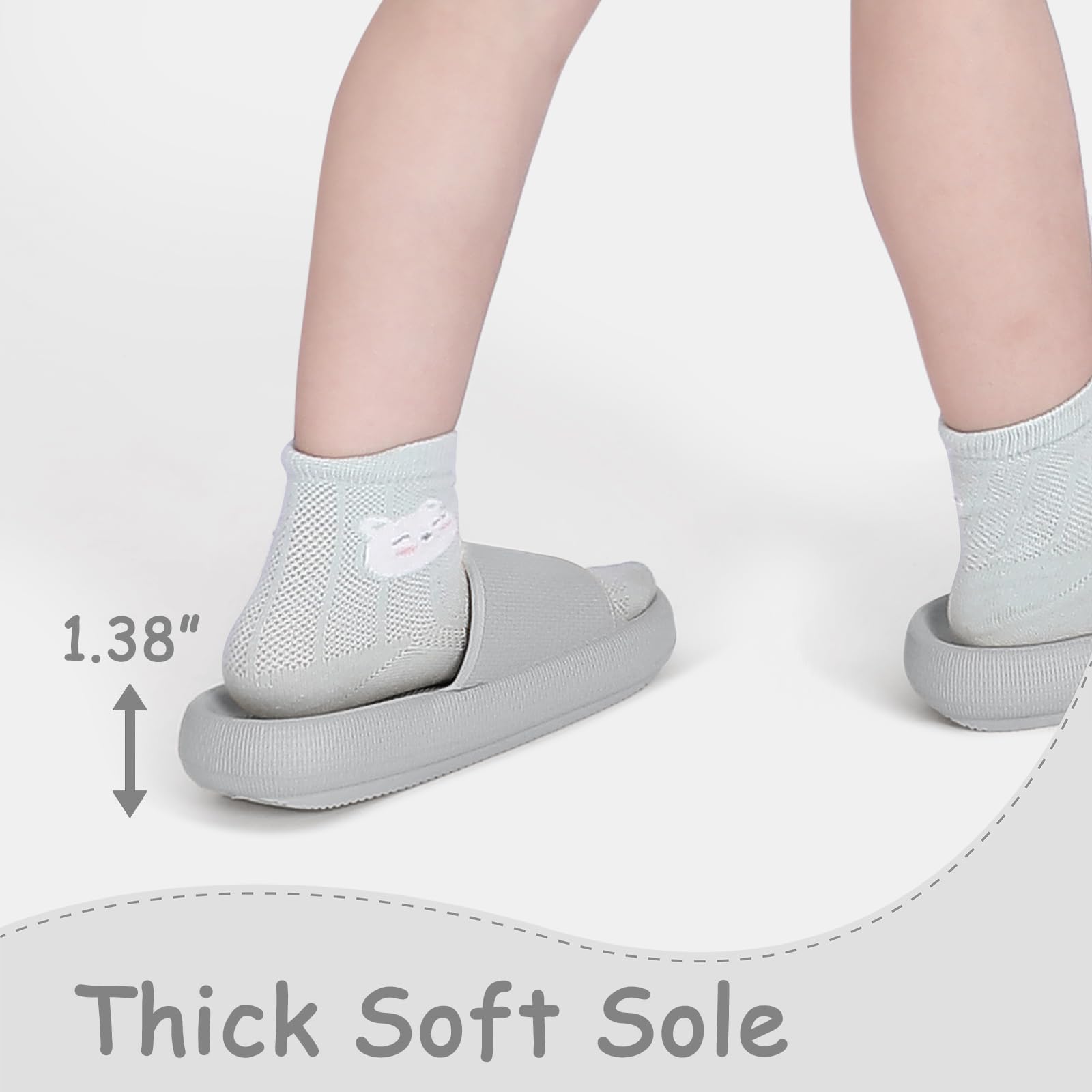 **Kids Cloud Slides - Soft Pillow Slippers for Boys & Girls | Non-Slip Shower Sandals, Beach & Pool Shoes with Thick Sole | Perfect for Bathroom, Summer Outings & Indoor Play**