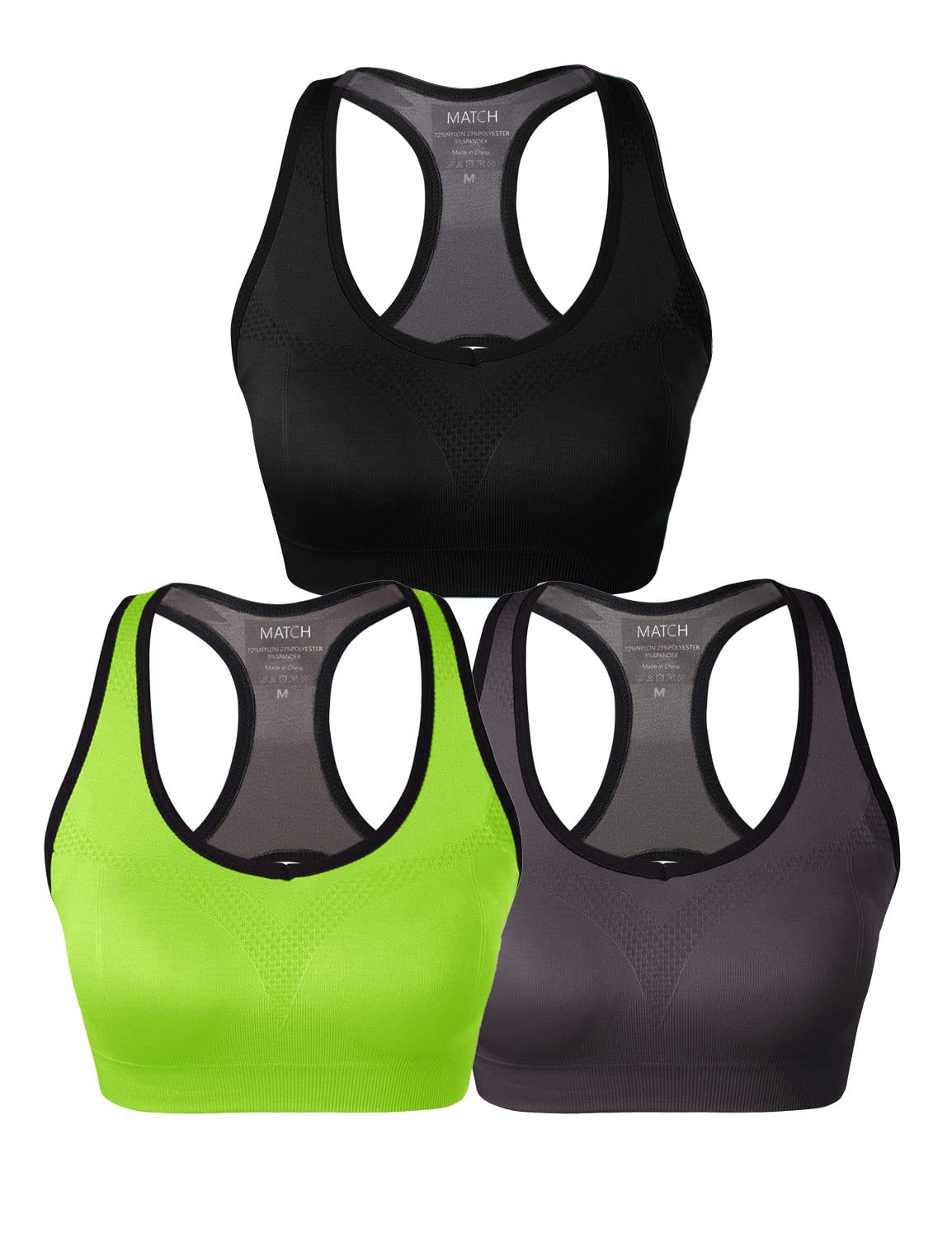 High Support Racerback Sports Bras for Women - Seamless Padded Workout Tops with Adjustable Straps for Yoga, Gym, Running & Fitness | Perfect for High-Intensity Training & Active Lifestyles