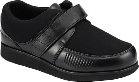 Mt. Emey 628-e Women's Stretch Lycas Casual Shoes for Edema Relief - Apis Black - Size 5.5 Wide - Comfortable Slip-Ons for Swollen Feet, Perfect for Elderly & Pregnancy Use