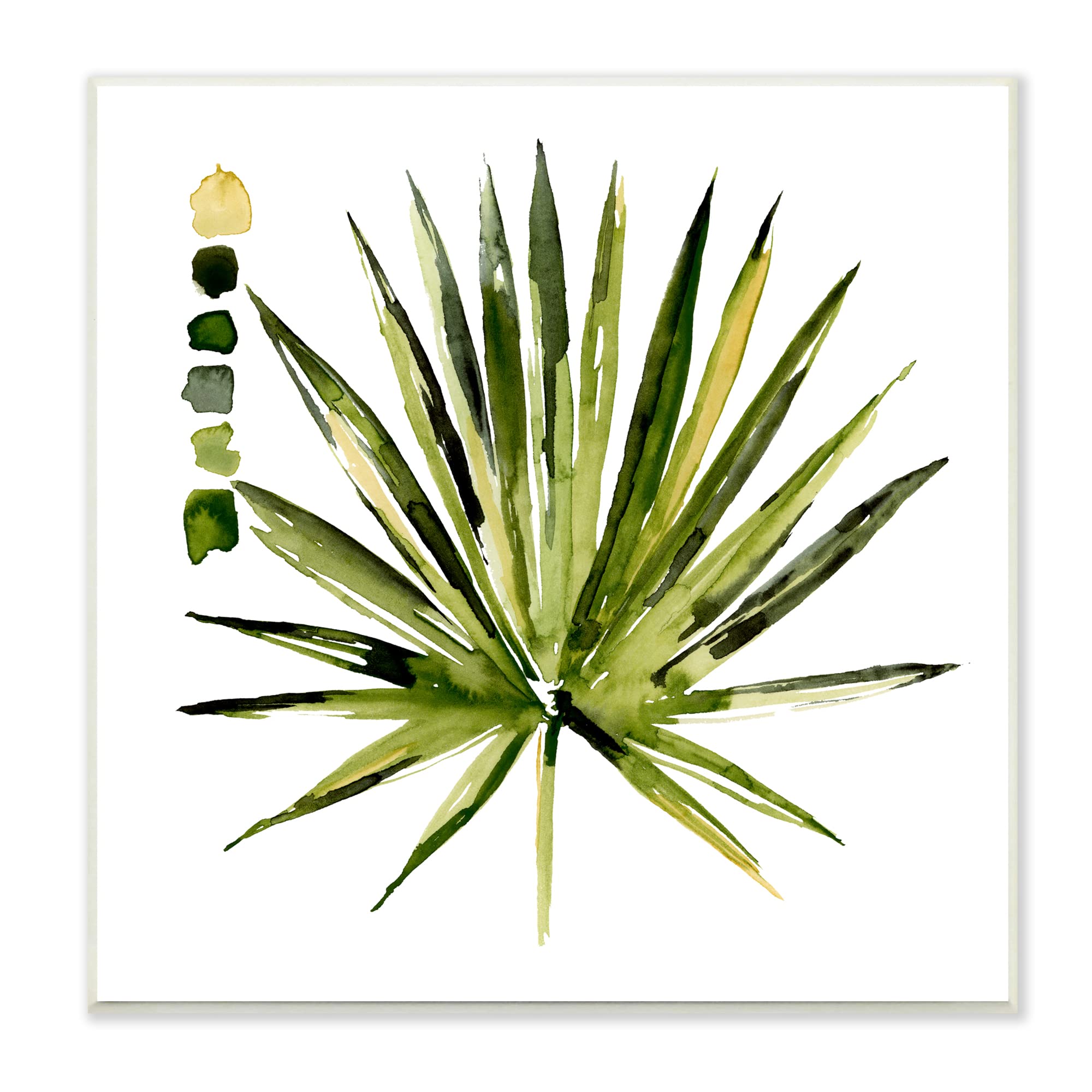 Stupell Industries Abstract Succulent Aloe Plant Painting with Spiky Leaves - Modern Home & Office Wall Decor by Jennifer Paxton Parker - Perfect for Living Room, Bedroom or Workspace Aesthetic