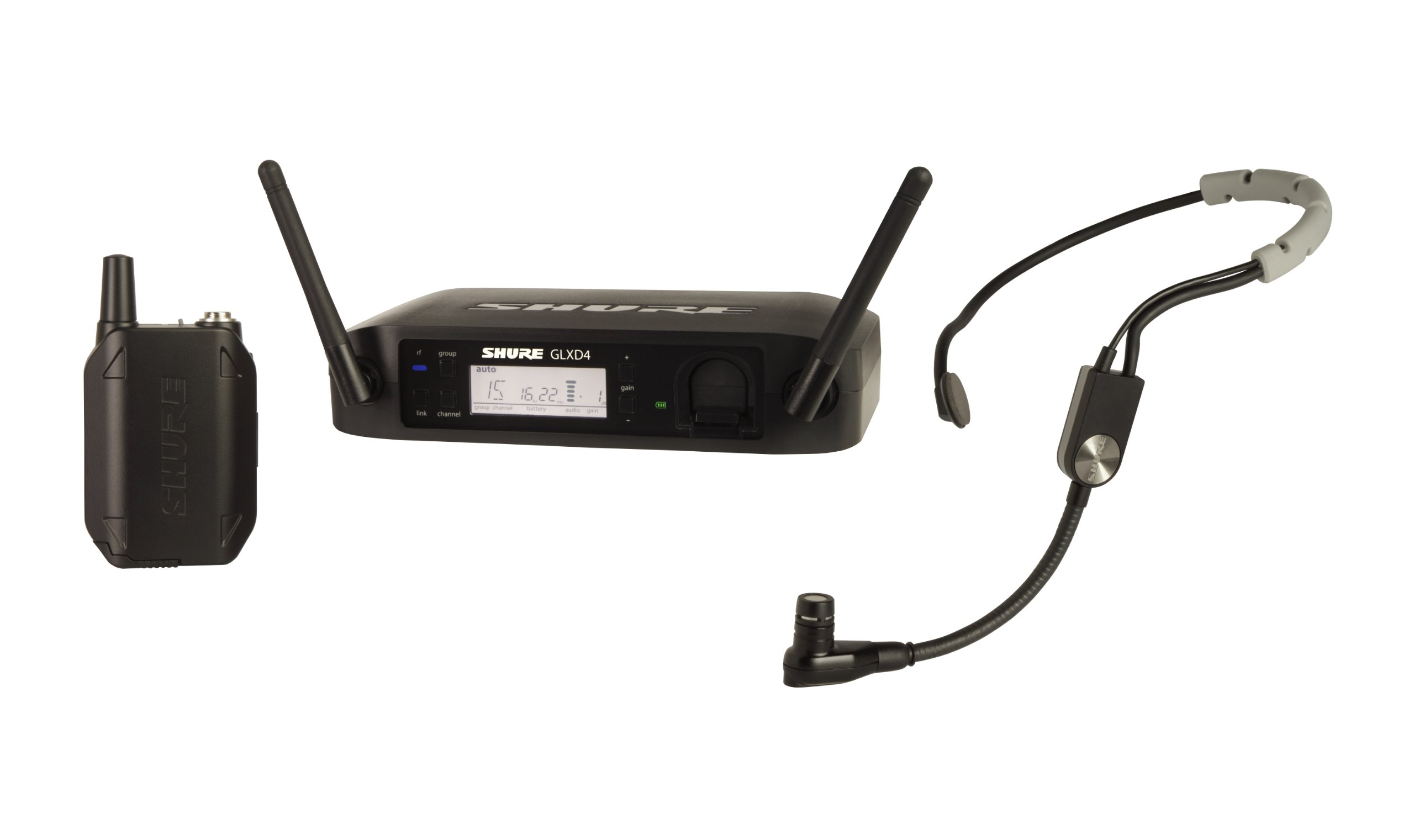 Shure GLXD14/SM35 Digital Wireless Headset Microphone System - Rechargeable with GLXD4 Receiver & GLXD1 Bodypack Transmitter | Professional-Grade SM35 Condenser Mic for Live Performances, Public Speaking & Broadcasting