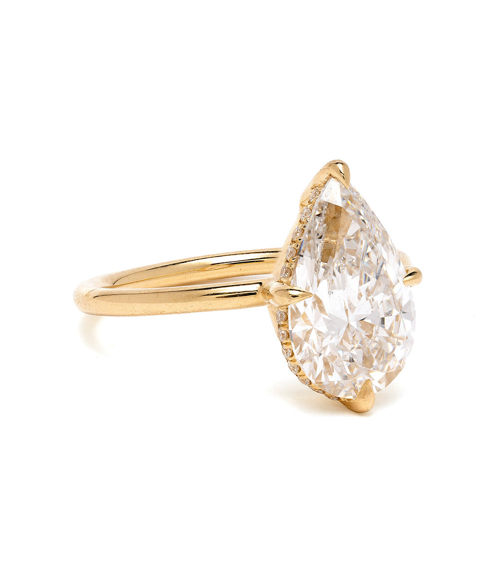 Annika 3.02Ct Lab Grown Pear Shaped Diamond Engagement Ring for Women - Elegant Wedding Band, Proposal Jewelry Gift for Her, Perfect for Anniversaries & Special Occasions
