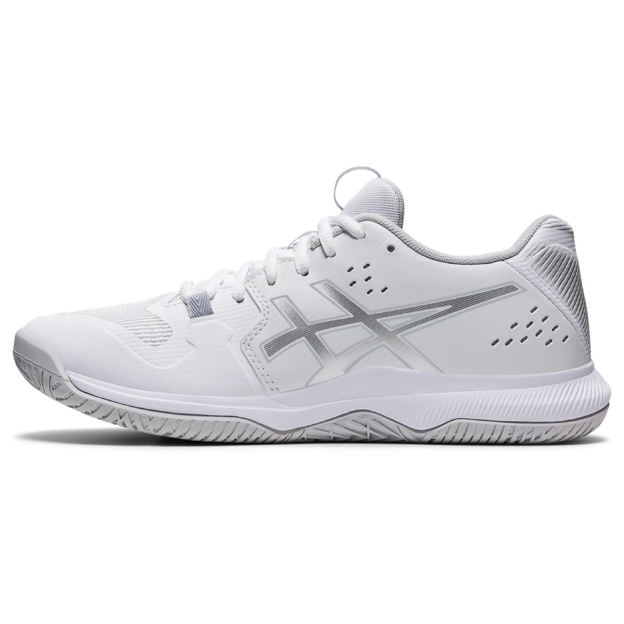 ASICS Gel Tactic Women's Volleyball Shoes - Lightweight Indoor Court Sneakers for Women with Shock Absorption (White/Silver) | Perfect for Volleyball, Badminton & Gym Training