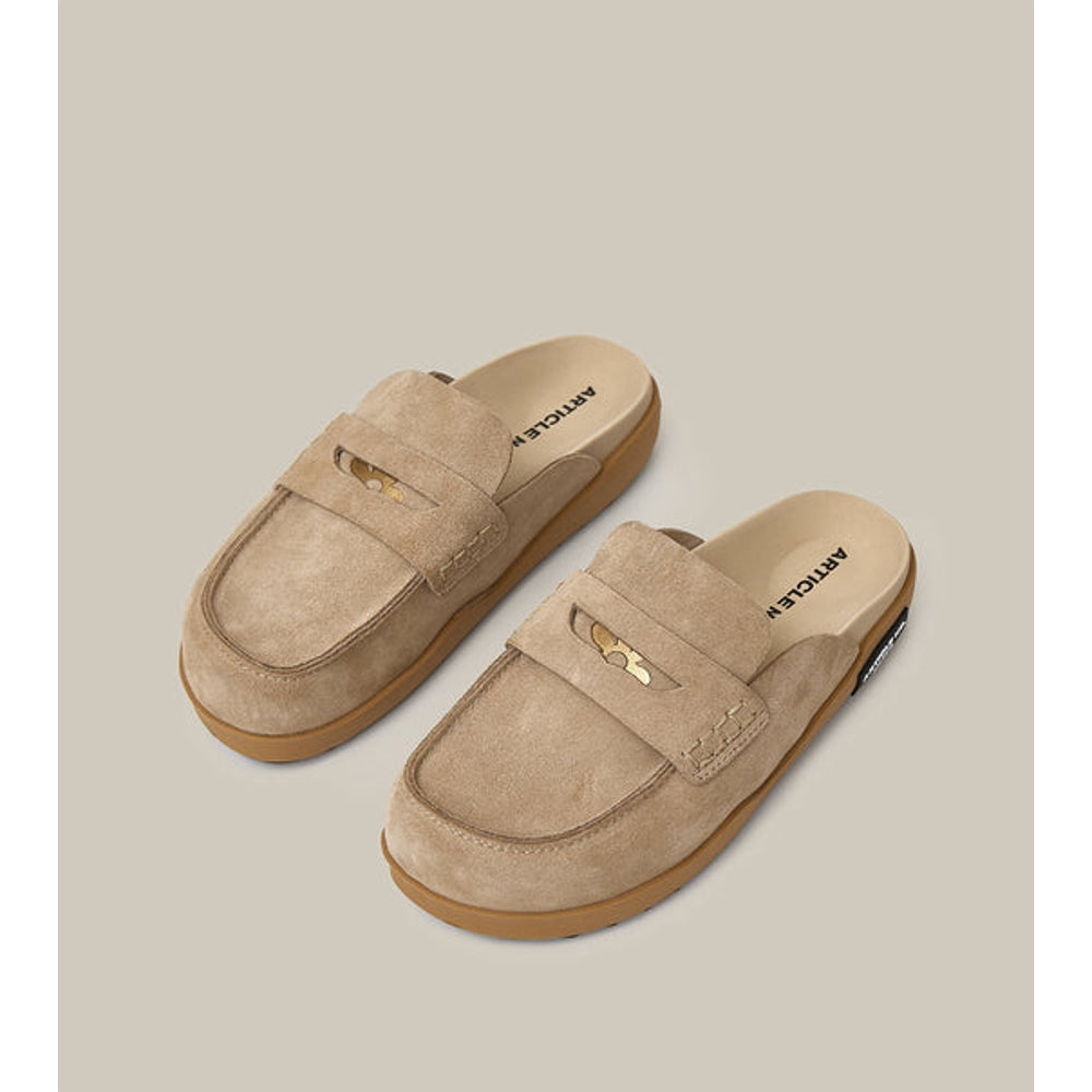 Vagabond Leather Khaki Drift Clogs for Women - Comfortable Beige Slip-On Sandals - Perfect for Casual Outings, Beach Walks & Summer Fashion