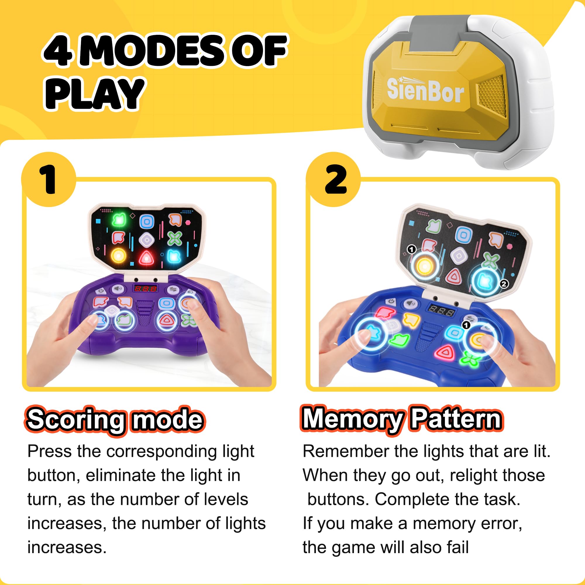 Best Handheld Game Console for Kids Ages 6-12 - ADHD Sensory Fidget Toys for Boys & Girls - Stress Relief Birthday Gifts - Perfect for Travel, Classroom & Home Use