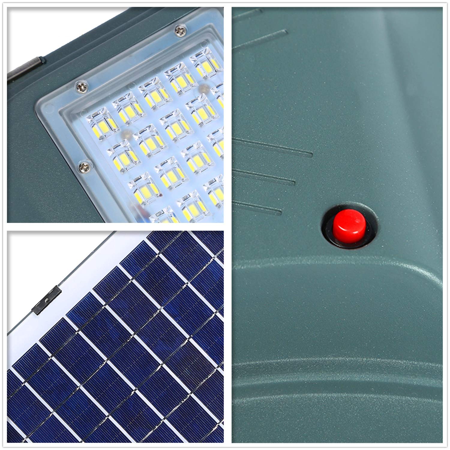 4000LM 60W Solar LED Street Light - IP65 Waterproof Outdoor Security Lighting with Motion Sensor & Dusk to Dawn Auto On/Off - Perfect for Driveways, Pathways, Parking Lots and Backyard Illumination