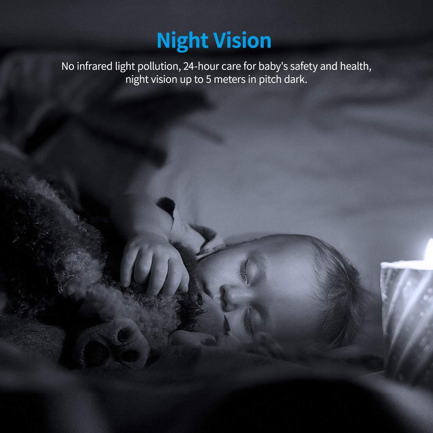 Wansview 2K WiFi IP Baby Monitor Camera - Wireless Indoor Security Camera for Babies, Elderly & Pets with Real-Time Alerts, 2-Way Audio, Night Vision, Pan-Tilt-Zoom, Alexa Compatible - Perfect for Nursery, Home Security & Pet Monitoring (Model Q5)