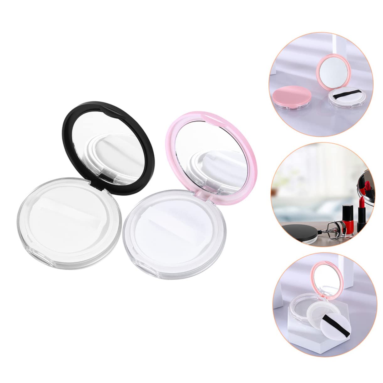 Beatifufu Makeup Powder Case - Portable Compact Powder Holder for Women | Perfect for Travel, Touch-ups & DIY Makeup Kits