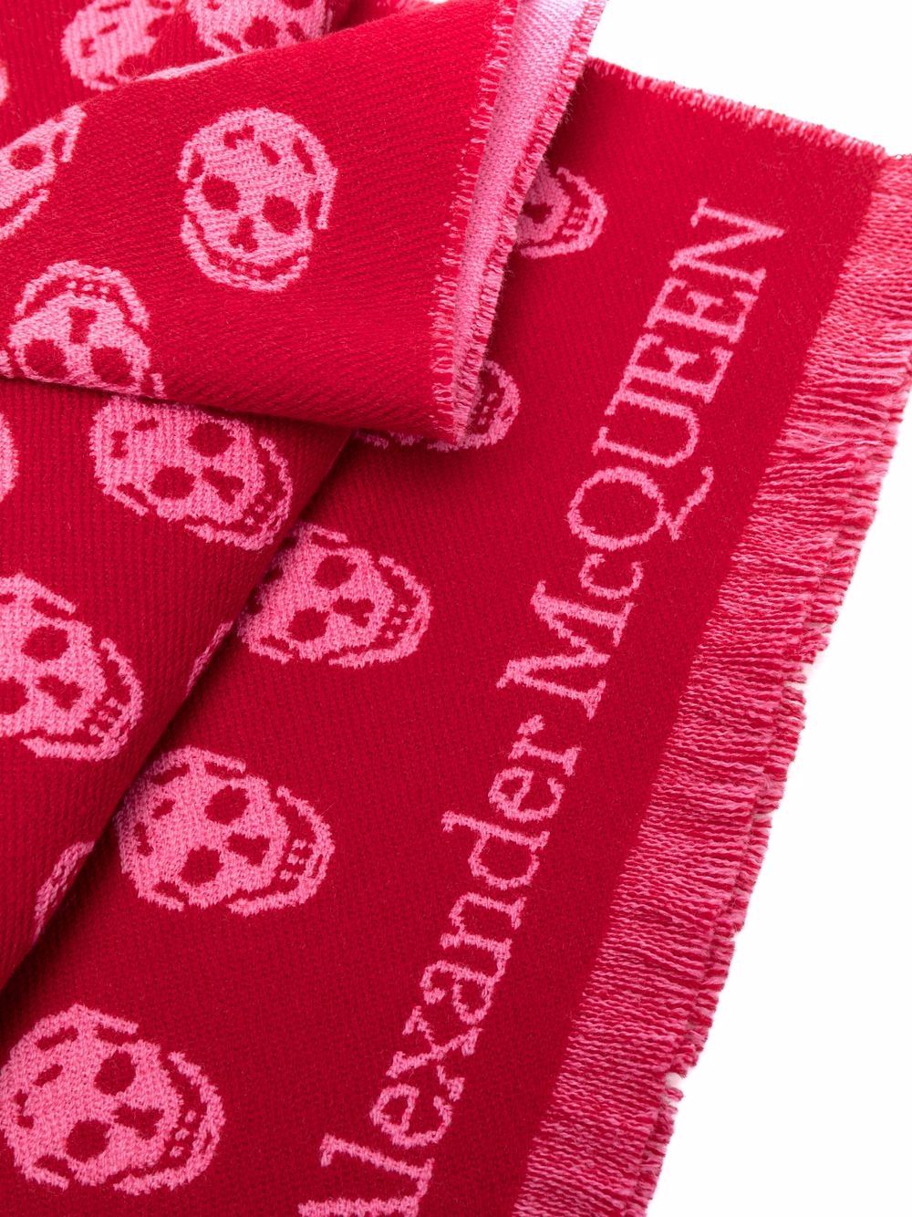 Alexander McQueen Red Scarves - Luxury Fashion Accessory for Women, Perfect for Winter Outfits & Special Occasions