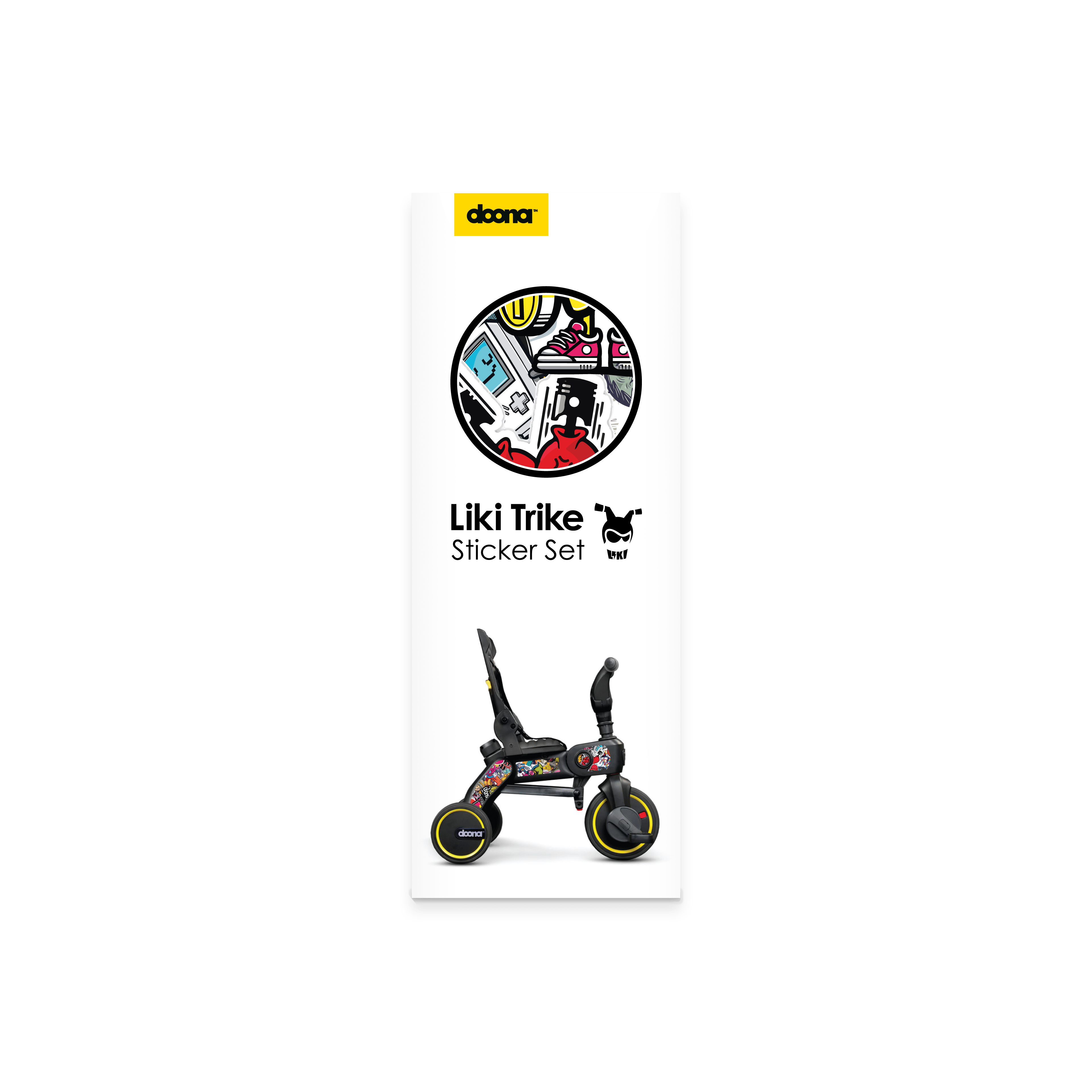 Doona Liki Trike Stickers - Decorative Vinyl Decals for Baby Stroller & Trike - Perfect for Personalizing Kids' Ride-On Toys, Strollers, and Tricycles - Indoor & Outdoor Use