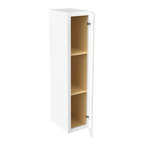 42 Inch Wall Cabinet - 09W x 42H x 12D - Aria White Shaker Style RTA Kitchen Storage - Perfect for Bathroom, Laundry Room & Garage Organization