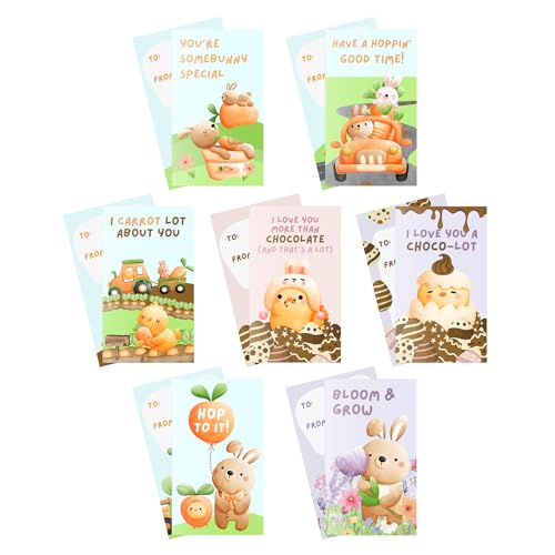 Cute Bunny Mini Cards - 21 Cards