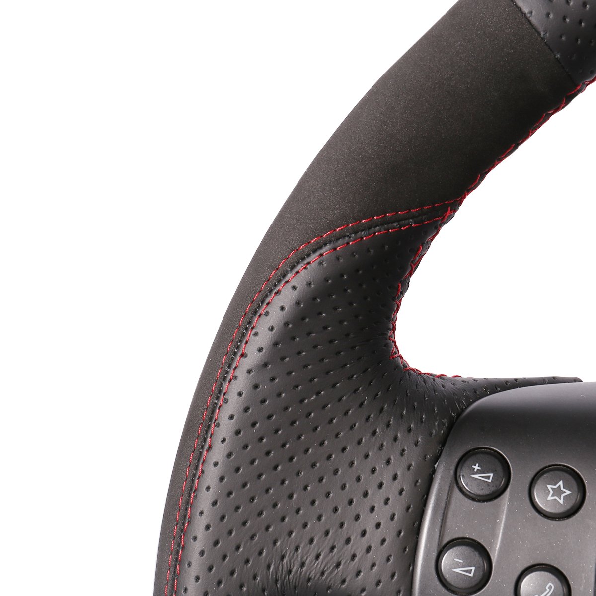 MEWANT Custom Hand-Stitched Black Suede Leather Steering Wheel Cover - Compatible with Volkswagen VW Jetta 2005-2009, Tiguan 2009-2010, Passat 2008-2009, EOS 2007-2009 | Premium Grip & Comfort for Driving | Perfect Car Interior Upgrade Accessory