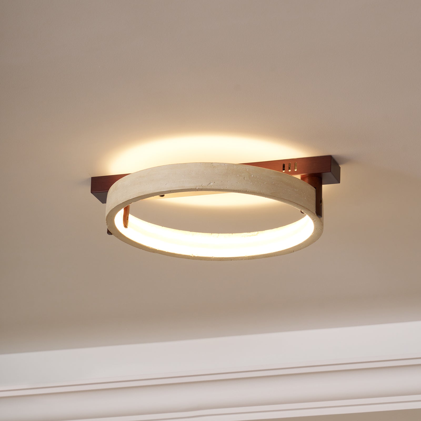 Horizon Ring Ceiling Lamp - Modern LED Flush Mount Light Fixture for Living Room, Bedroom & Kitchen | Energy Efficient Dimmable Lighting for Home Decor