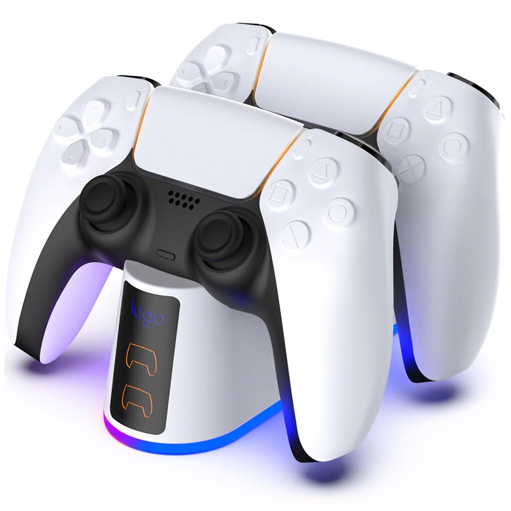PS5 Controller Charger Stand - Compact & Portable DualSense Charging Dock with ABS Material | Perfect for Gaming Setup & Travel Accessories