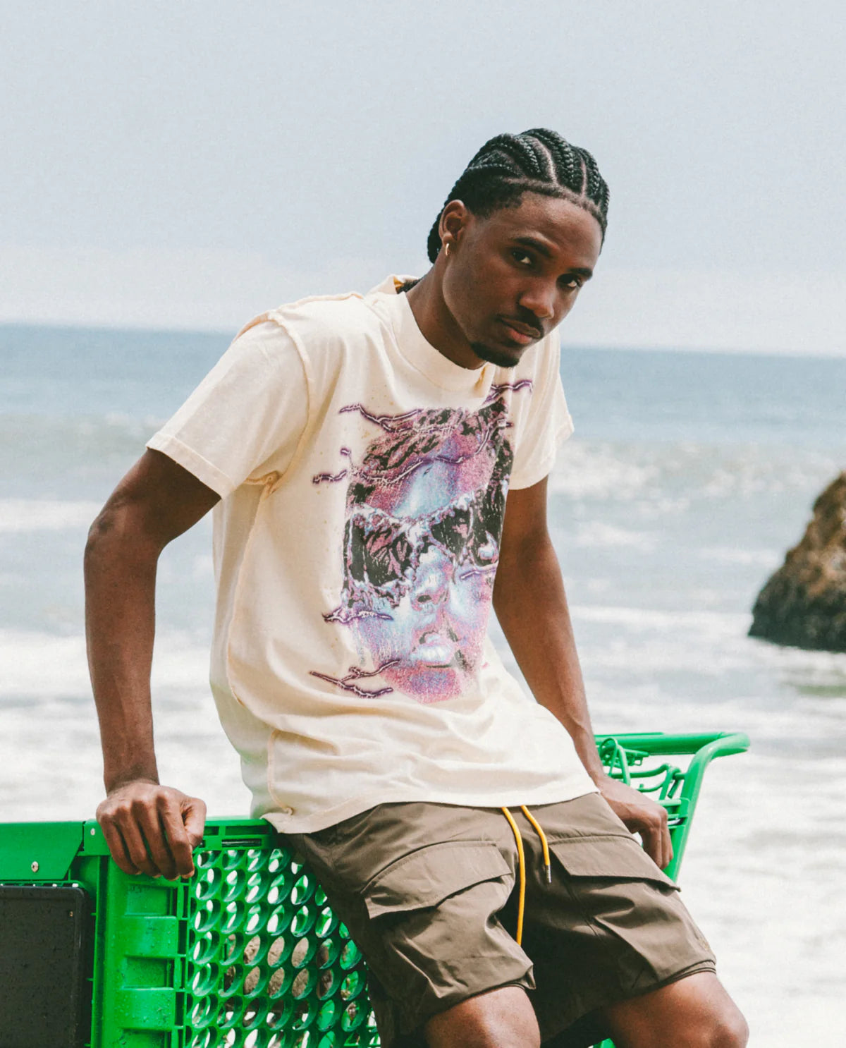 GFTD LA Studio Tee in Bone - Stylish Unisex T-Shirt for Casual Wear & Street Fashion