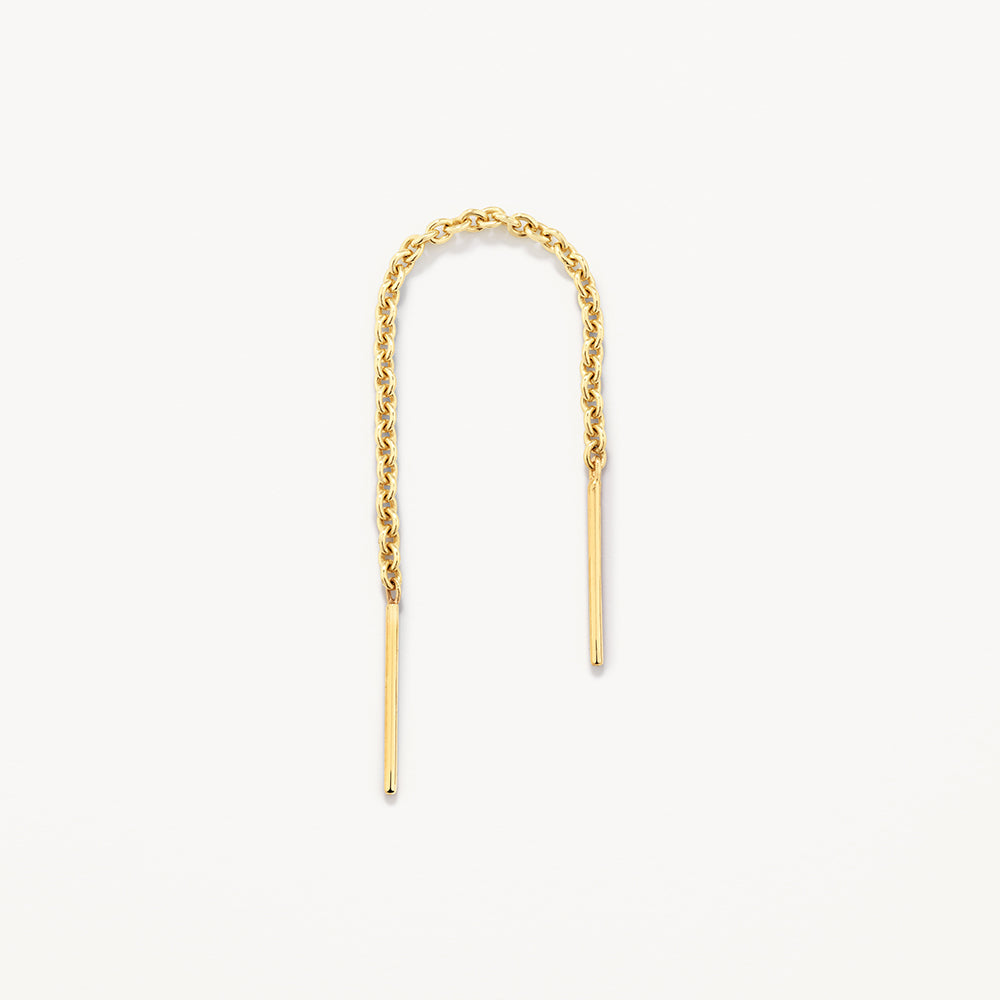 10k Gold Bar Threader Earrings for Women - Minimalist Dainty Jewelry for Everyday Wear & Special Occasions
