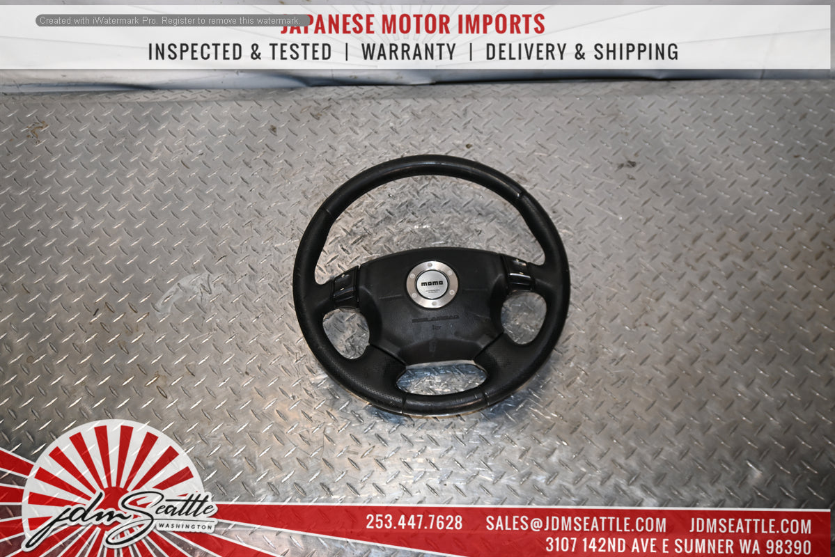 Authentic JDM Momo Steering Wheel for Subaru Impreza WRX GD - Upgrade Your Racing Experience on Track or Street