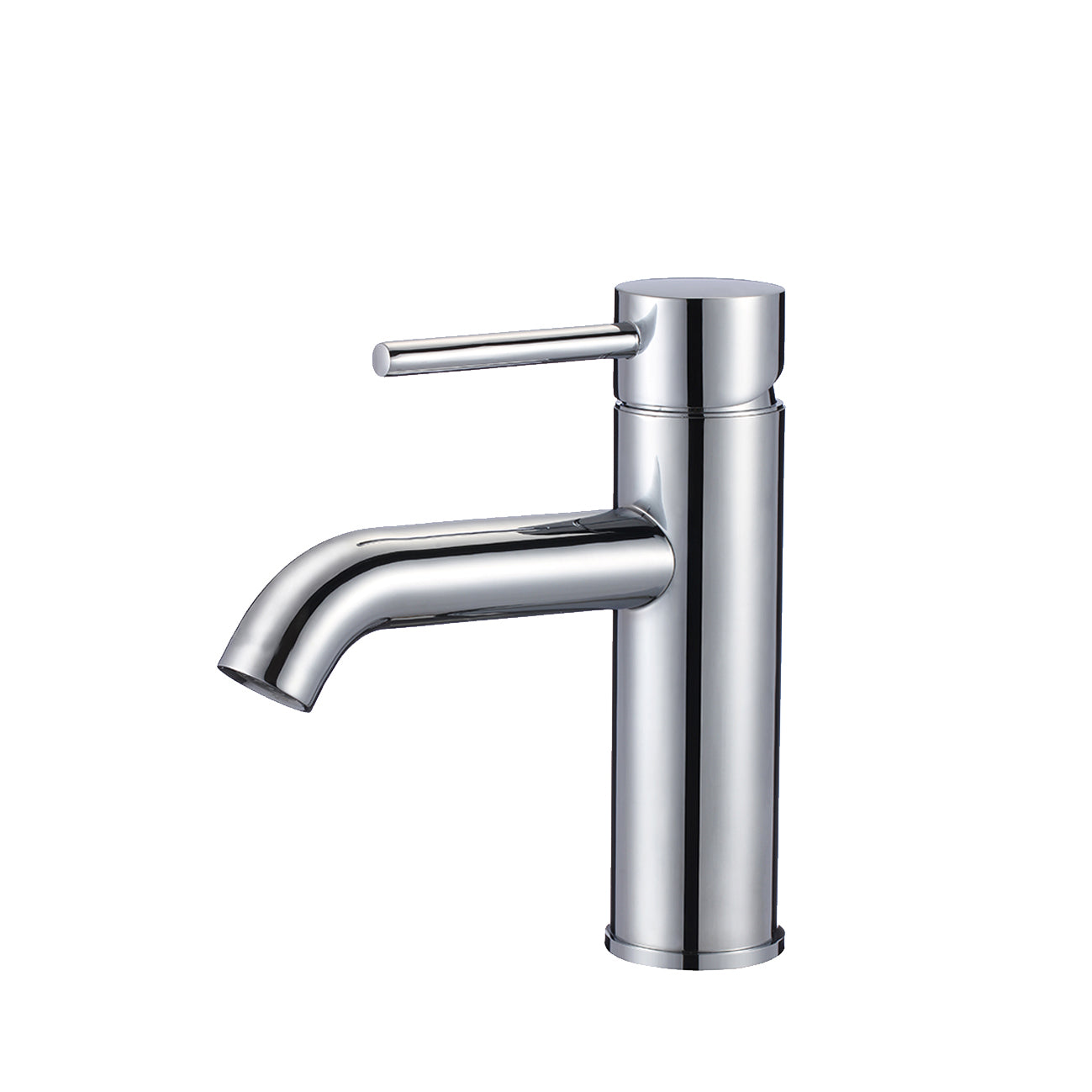81H13 Single Hole Bathroom Faucet - Modern Waterfall Spout Vanity Sink Faucet with Lever Handle for Bathroom, Powder Room & Guest Bath Installation