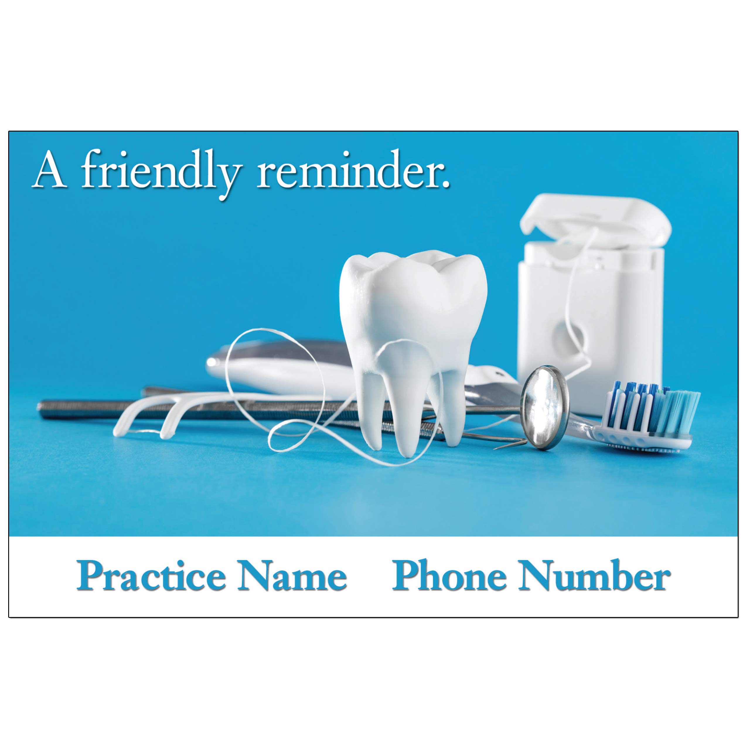 Custom Dental Appointment Reminder Postcards - Personalized Front & Back with Practice Info | 4x6 Inch Premium 16pt Cardstock | High Gloss UV Coating (1000 Pack) | Perfect for Patient Follow-ups & Office Marketing