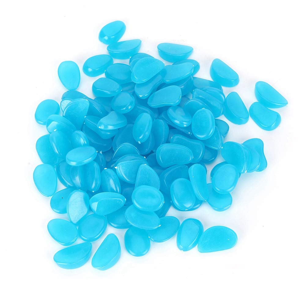Luminous Decorative Stones - High-Quality Glow in the Dark Rocks for Aquariums, Fish Ponds, Bonsai & Garden Landscaping | Blue Glowing Pebbles for Indoor/Outdoor Decor