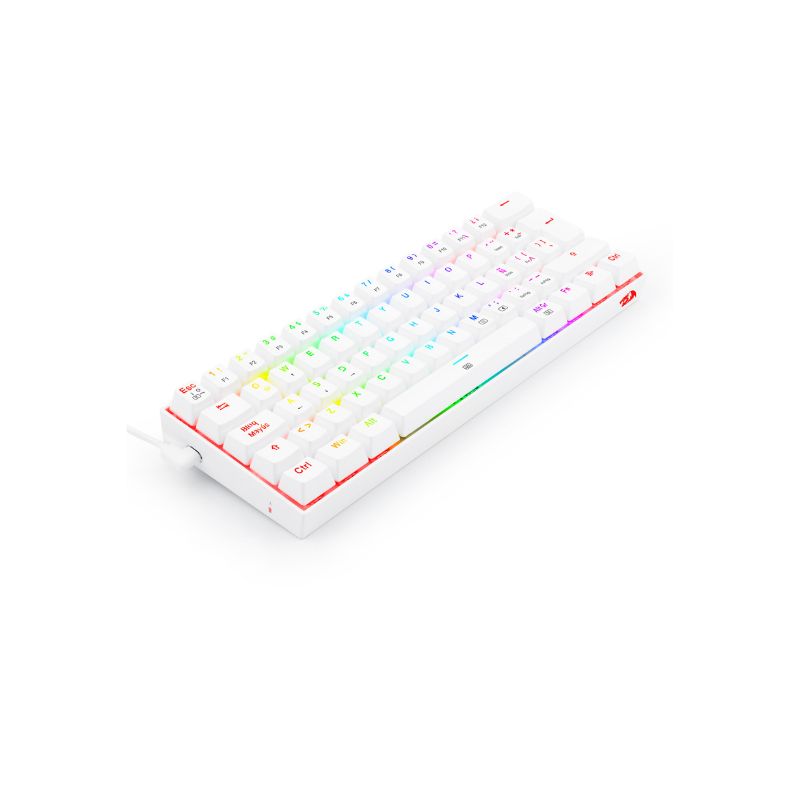 Redragon Dragonborn K630W RGB Wireless Gaming Keyboard - 60% Compact Mechanical Keyboard with Red Switches, White Backlit for PC, Mac, PS4, Xbox - Perfect for Esports, Streaming & Office Work
