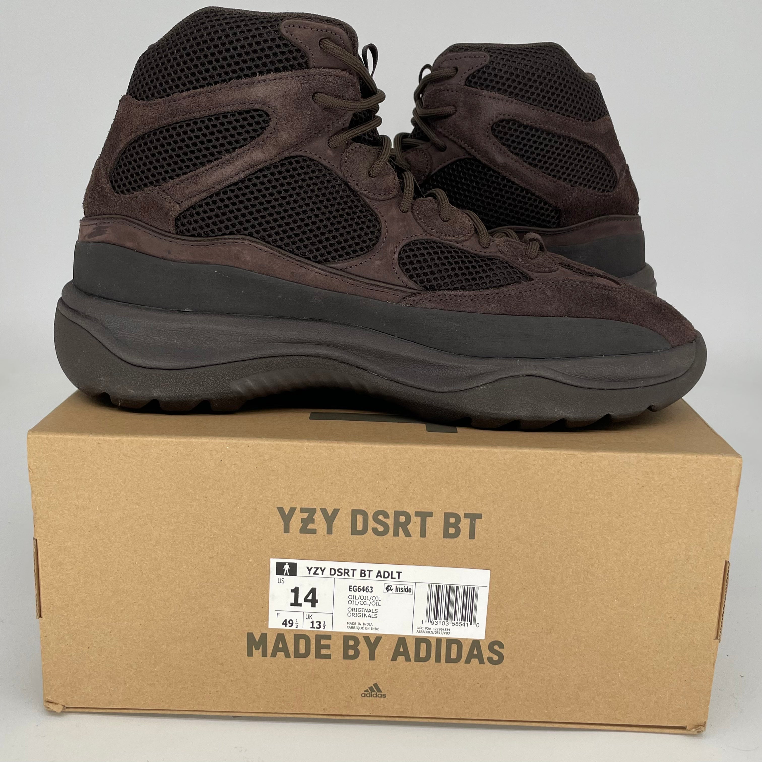 Adidas Yeezy Desert Boot Oil Tan Size 14 Men's EG6463 - Stylish & Comfortable Hiking & Outdoor Boots for Adventurers
