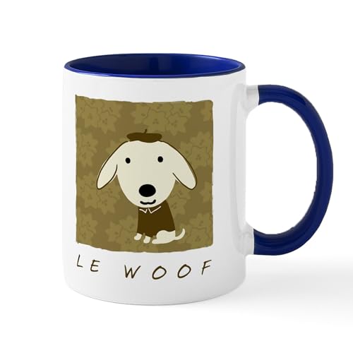 White/Navy Inside - Le Woof Mug