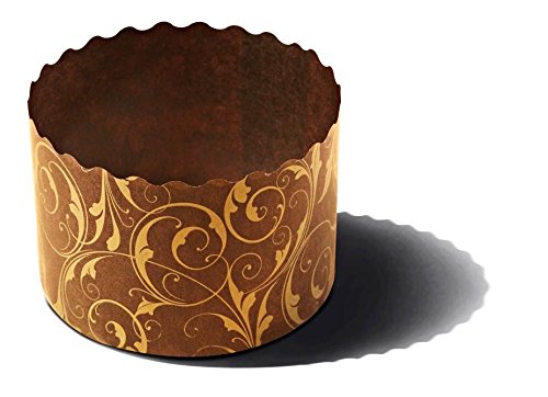 Premium Brown and Gold Panettone Baking Cups - 2.36