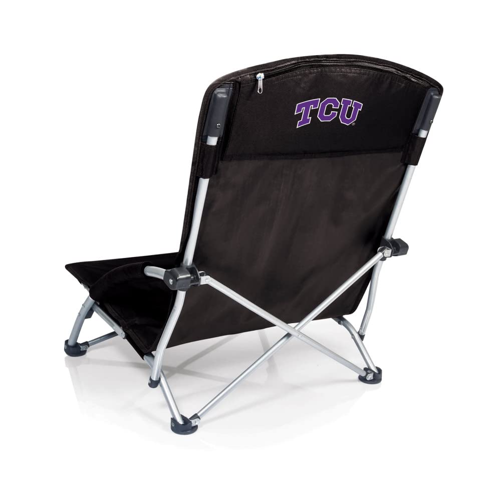 PICNIC TIME NCAA Tranquility Low Beach Chair with Carry Bag - Portable Folding Lawn Chair for Adults - Perfect for Beach, Pool, Camping & Outdoor Relaxation