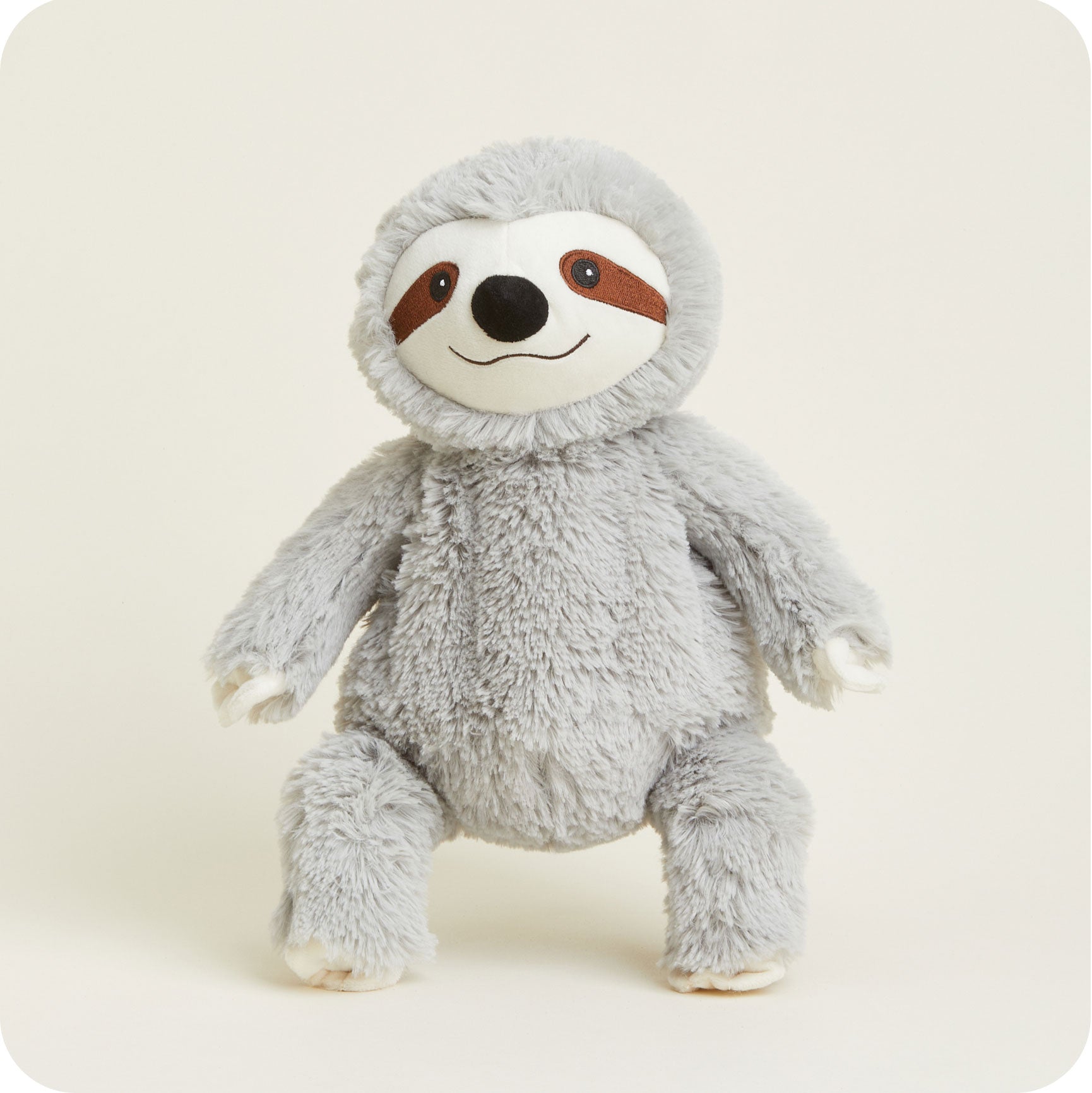 Gray Sloth Warmies - Soft Plush Heating Pad for Kids & Adults - Perfect for Relaxation, Stress Relief & Comfort at Home or Office